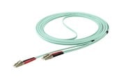 Netværkskabel - StarTech.com 5m Aqua OM4 Duplex Multimode Fiber Optic Cable- 50/125 - LC/LC - network cable - 5 m - aqua - Blå - 5m - 450FBLCLC5