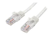 Netværkskabel - StarTech.com 10m White Cat5e / Cat 5 Snagless Ethernet Patch Cable 10 m - patch cable - 10 m - white - Hvid - 10m - 45PAT10MWH