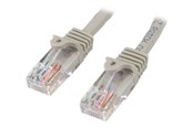 Netværkskabel - StarTech.com Snagless Cat 5e UTP Patch Cable - patch cable - 15 m - grey - Grå - 15m - 45PAT15MGR
