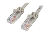 Netværkskabel - StarTech.com Snagless Cat 5e UTP Patch Cable - patch cable - 3 m - grey - Grå - 3m - 45PAT3MGR