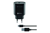 Mobil - Adaptere & Opladere - CELLULAR USB-C Charger Kit QC Black - ACHHUKITQCTYCK