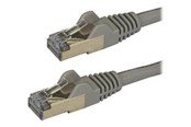 Netværkskabel - StarTech.com 2m Gray Cat6a / Cat 6a Shielded Ethernet Patch Cable 2 m - patch cable - 2 m - grey - Grå - 2m - 6ASPAT2MGR