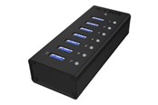 USB hub - ICY BOX IB-AC618 USB hub - USB 3.2 - 7 ports - Sort - IB-AC618