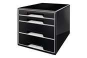 Skrivebordstilbehør - Leitz Skuffekabinet Desk Cube 4-skuffer Sort - 52520095