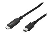 Skærmkabel - StarTech.com 1.8m / 6 ft USB-C to Mini DisplayPort Cable - 4K 60Hz - Black - external video adapter - STM32F072CBU6 - black - CDP2MDPMM6B