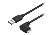 USB kabel - StarTech.com 6ft Slim Right-Angle Micro USB 3.0 Cable - M/M - USB 3.1 Gen 1 - USB cable - 2 m - USB3AU2MRS
