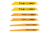 Stiksav - Dewalt High Performance Break Away Reciprocating Saw Blade 6 Piece Set + Storage Case - DT2444-QZ