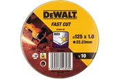 Vinkelsliber - Dewalt 125mm x 1mm Cutting Disc 10/TIN (10 TIN Display) - DT3507-QZ