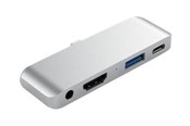 Dockingstation - Satechi Aluminum Type-C Mobile Pro Hub Adapter - docking station - Silver - ST-TCMPHS