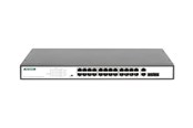 Switch - DIGITUS DN-95343 24 Port Fast Ethernet PoE Switch 19 Inch Unmanaged 2 Uplinks - DN-95343