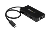 USB hub - StarTech.com USB 3.0 Hub 3-port with USB-C and GbE USB hub - 3 ports - Sort - HB30C3A1GE
