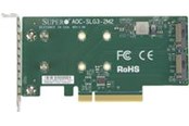Dockingstation - Supermicro 2x NVMe PCIe 3.0 x8 Low Profile - AOC-SLG3-2M2-O