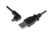 USB kabel - StarTech.com Left Angle Micro-USB Charge-and-Sync Cable M/M 28/24AWG - USB cable - 1 m - USBAUB1MLA
