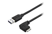 USB kabel - StarTech.com Slim Right-Angle Micro USB 3.0 Cable M/M - USB 3.1 Gen 1 - USB cable - 50 cm - USB3AU50CMRS