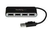 USB hub - StarTech.com 4-Port Portable USB 2.0 Hub with Built-in Cable - hub - 4 ports USB hub - 4 ports - Sølv - ST4200MINI2