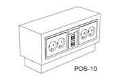 Føringsveje & kanalskinner - Thorsman Gulvstander POS-10 H F/10 enheder - 5868005