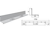 Føringsveje & kanalskinner - Wibe Skilleplade 39/55 længde 1,75M 725785 - 725785