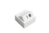 Udtag & bokse - Leviton Vægboks (Brand-Rex) 2 X keystone hvid - E5100375