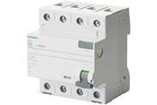 Komponenter til tavler og kasser - Siemens Fejlstrømsafbryder type A 63 4-pol 30mA 4 modul bred - 5SV3346-6