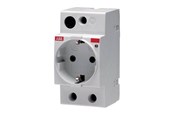 Komponenter til tavler og kasser - ABB Stikdåse Schuko Din-skinne M1175 - 2CSM210000R0721