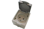 Afbrydermateriel - Elworks Stikkontakt enkelt IP54 grå - 9-811-0