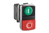Trykknapper og signalenheder - Schneider Electric Tryk dobbel grøn/rød plan høj I/O NO+NC - XB4BL73415