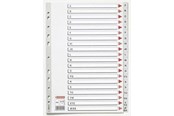 Lommer, Omslag & Registre - Esselte Plastregister  grå A4 m/kartonforblad A-Å 100111 - 1436153