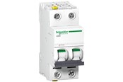 Komponenter til tavler og kasser - Schneider Electric Acti9 iC60N 2P 2A Dobbelt terminal C-karakteristik 6/10kA 230V Bredde 36mm - A9F04202