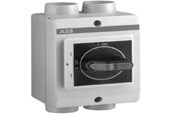 Afbrydermateriel - ABB Sikkerhedsafbryder AC23 30A 3 polet  med hjælpekontakt metrisk gevind sort greb OTP25T3M - 1SCA022401R0090