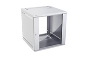 Rack skabe - LK Actassi 19'' vægrack fladpak med glasdør 600x600x618 mm 12HE, lysegrå - NSYKDB12U6F
