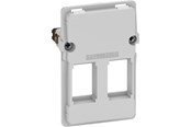Lauritz Knudsen - LK FUGA dataudtag uden konnektor for 2 Keystone-small 1½ modul, uden afdækning - 588D0690