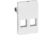 Lauritz Knudsen - LK FUGA dataudtag uden konnektor for 2 Keystone-large 1½ modul, hvid - 588D6693