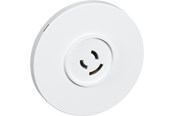 Lauritz Knudsen - LK Lampestikkontakt rund Ø80 mm 2 leder + jord, hvid - 182B6014