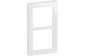 Lauritz Knudsen - LK FUGA Pure 66 Design ramme 2x1 modul, hvid glas - 560D1020