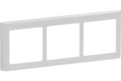 Lauritz Knudsen - LK FUGA Soft 63 Design ramme 3x1 modul, vandret lysegrå - 560D5230