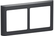 Lauritz Knudsen - LK FUGA Soft 63 Design ramme 2x1 modul vandret, koksgrå - 560D8220