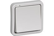 Lauritz Knudsen - LK OPUS 74 afbryder med korrespondance og lampe 250V 1 modul, lysegrå - 522M5806