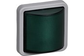 Lauritz Knudsen - LK OPUS 74 Industri signallampe LED 230V konstant/blink 1 modul, grøn - 522M3812