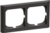 Lauritz Knudsen - LK FUGA Softline 63 ramme 2x1 modul vandret, koksgrå - 500D8220