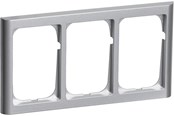 Lauritz Knudsen - LK FUGA Softline 63 ramme 3x1½ modul, stålmetallic - 500D7315