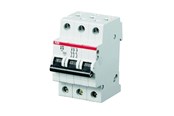 Komponenter til tavler og kasser - ABB Automatsikring c 10a, 3-polet c-karakteristik, brydeevne 6ka, 230/400v ac, 52,5mm bred s203-c10 - 2CDS253001R0104