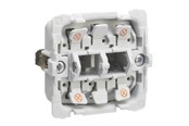 Lauritz Knudsen - LK FUGA lampeholder for 2 x ½ modul lamper 16A 1 modul, uden afdækning - 540D0300