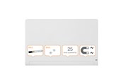 Konference & Præsentation - Nobo Whiteboard glastavle  Widescreen 57" afrundet brillant hvid - 1905192