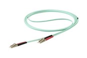 Netværkskabel - StarTech.com 10m OM4 LC to LC Multimode Duplex Fiber Optic Patch Cable - patch cable - 10 m - aqua - Blå - 10m - 450FBLCLC10