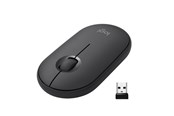 Mus - Logitech M350 Pebble Wireless Mouse - Graphite - Mus - Optisk - 3 knapper - Sort - 910-005718