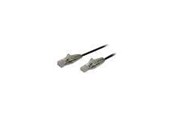 Netværkskabel - StarTech.com 2m CAT6 Cable - Black Slim CAT6 Patch Cord - Snagless - LSZH - patch cable - 2 m - black - Sort - 2m - N6PAT200CMBKS