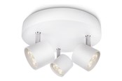 Lamper - Philips Star spotrondel, LED 3x16,5W, hvid - 915004146301