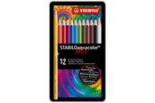 Hobby artikler - STABILO aquacolor® Aquarellable farve blyanter i metalæske med 12 penne - 4006381146487