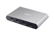 USB hub - ATEN 2x4 USB-C Gen2 Peripheral Sharing Switch USB hub - 4 ports - Grå - US3342-AT