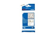 Papir, Fotopapir og Etiketter - Brother TZe R254 - Glossy - gold on white Roll (2.4 cm x 4 m) - TZER254